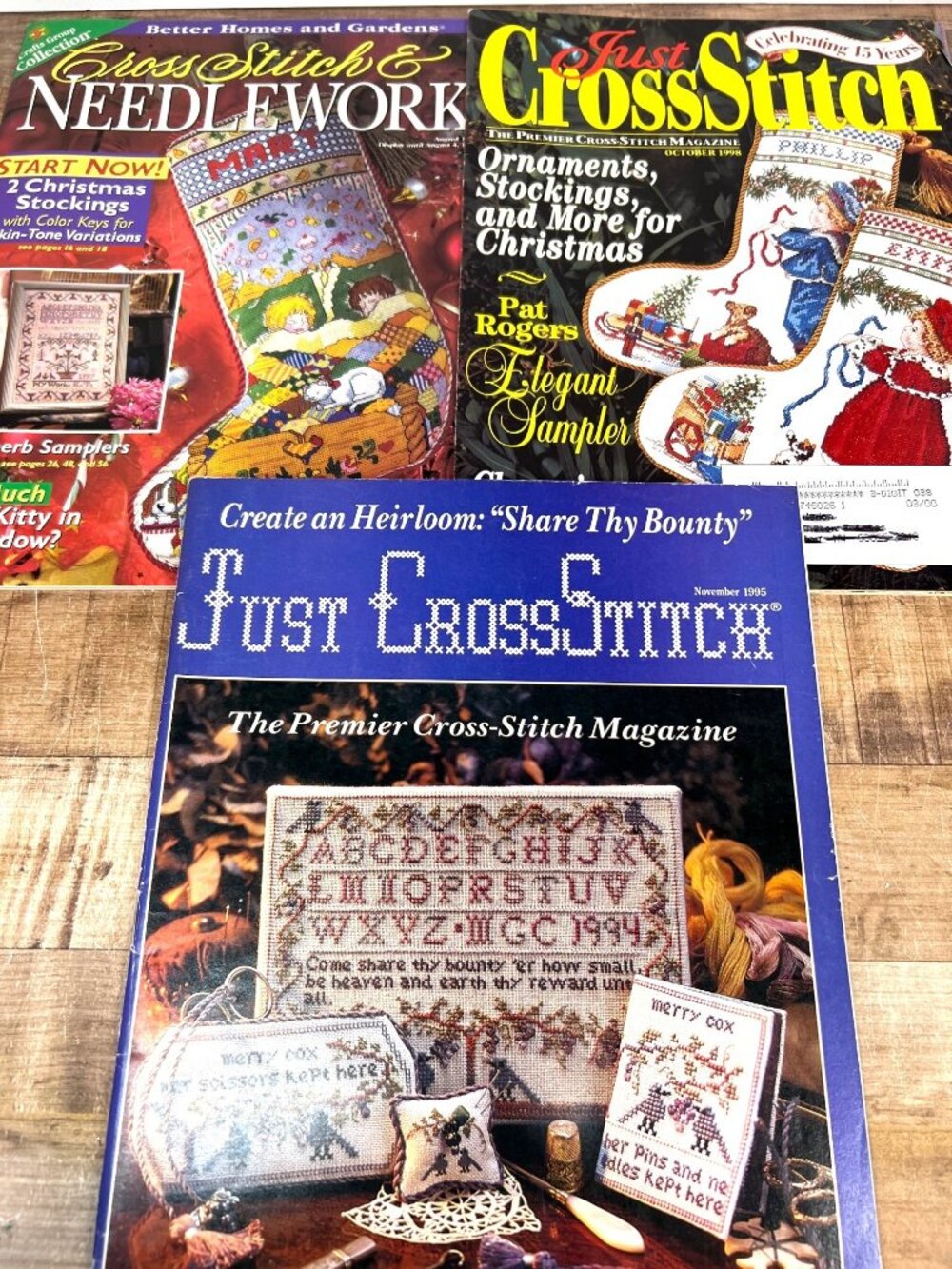 3 Cross-Stitch Craft Magazine Patterns For Samplers Holiday Angel Designs